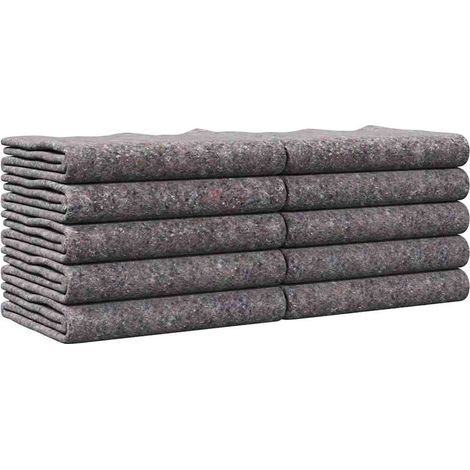 Couvertures de déménagement 10 pcs Gris 150 x 200 cm tissu (1/5)