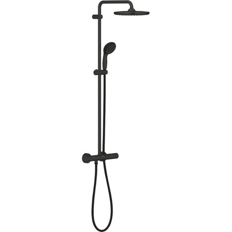 Grohe Vitalio Start - Conjunto de ducha 250 con termostato, 1 chorro, negro mate 266772430