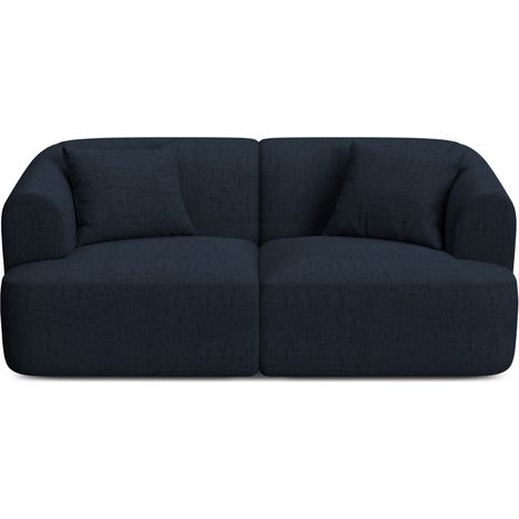 Canapé modulable 2 places en tissu structurel bleu roi (1/5)