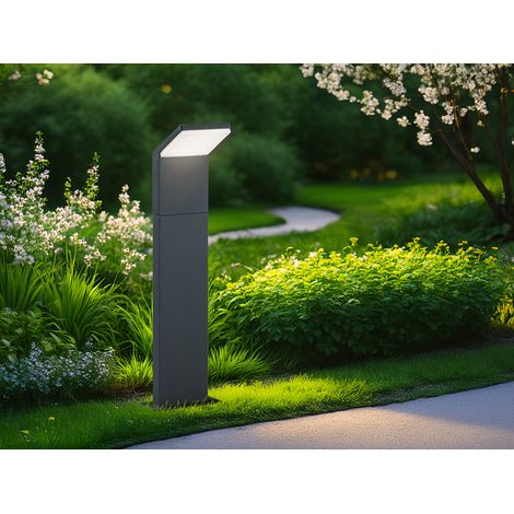 Moderne LED Pollerleuchte PEARL aus Aluminium Anthrazit, Höhe 50cm (1/5)