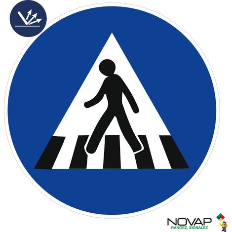 Panneau Passage obligatoire - Rétroréfléchissant Classe 2 - Ø450mm - 4084022