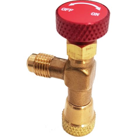 RUBINETTO PREMIVALVOLA SHUT-OFF R410A - ING.FEM.5/16 SAE RH (DX) -USC.MAS.1/4 SAE RH (DX) - GER