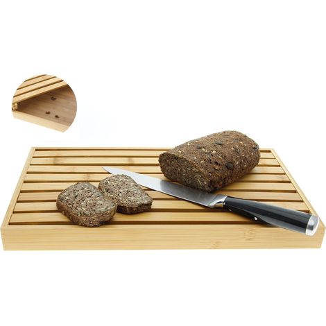 Brotschneidebrett aus Bambus mit Ständer (1/5)