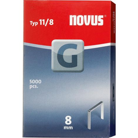 Flachdrahtklammer G Typ 11 B10,6xL8mm Draht-B.1,25mm 5000St./Pack.NOVUS