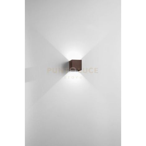 APPLIQUE DA ESTERNO A LED CUBE 4000K 770LM 10W IP65 10X10X10CM CORTEN