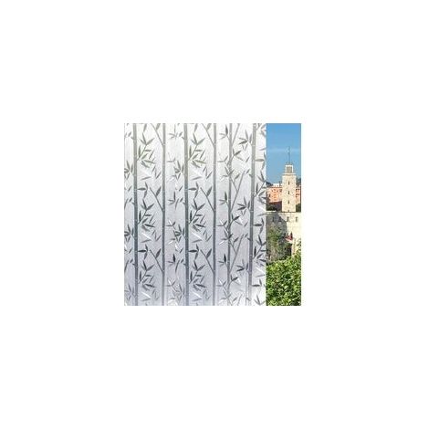 Film Autocollant Bambou pour Fenêtre 60x200 cm Intimité et Protection UV, Facile à Appliquer