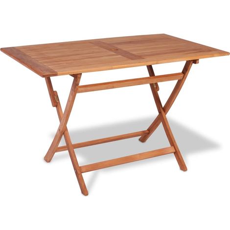 Table pliable de jardin 120x70x75 Bois de teck Kalipa (1/5)