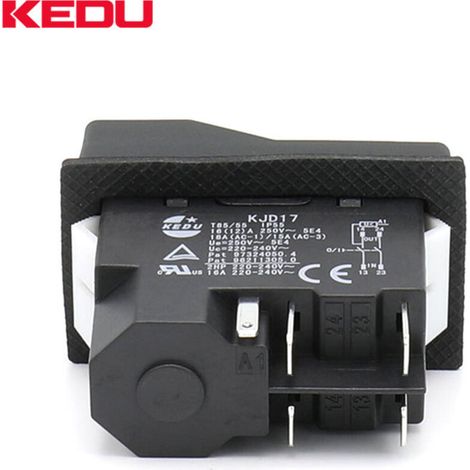 Interrupteur électromagnétique YH02 KJD17B F16-3 avec couvercle d'arrêt d'urgence, 5 broches, 16 A, 250 V, bouton de sécurité industriel, contacteur de protection d'arrêt d'urgence