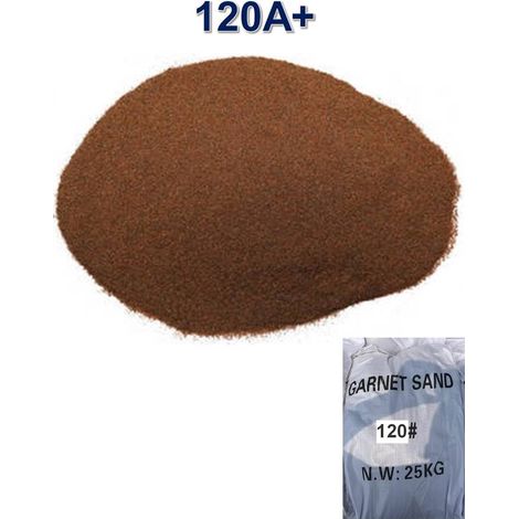 Sac 25 kg Sable Abrasif Garnet Mesh 120A+ pour Sableuse Aérogommeuse Sablage Aerogommage
