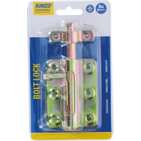 KINZO Riegelschloss, 80 mm, 8 Schrauben