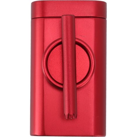Mini broyeur à cigarettes en alliage d'aluminium résistant à l'usure, moulin à tabac incisif avec tube collecteur de tabac rouge (1/5)