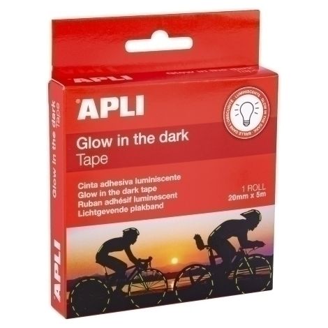 CINTA ADHESIVA LUMINISCENTE 20 MM X 5 M APLI 19235