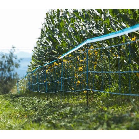 Direct Filet – Clôture anti-sanglier 50m – Grillage souple 0.73m – 12 piquets en fibre de verre – Conductivité TriCOND 5x (1/5)
