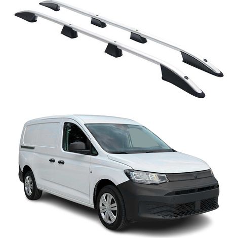 OMAC Barres de Toit longitudinales pour VW Caddy 2020-2026 L2 Long Aluminium Gris (1/5)