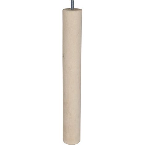 Festes zylindrisches Couchtischbein, Rohbuche, Weiß/Beige, 36 cm Cime