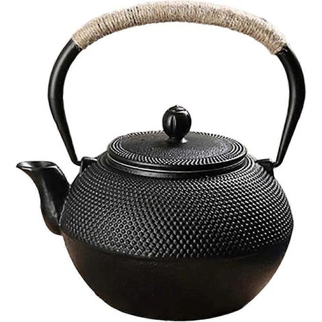 Théière japonaise en fonte avec infuseur en acier inoxydable pour thé Oolong, bouilloire d'eau bouillante 1200 ml (1/5)