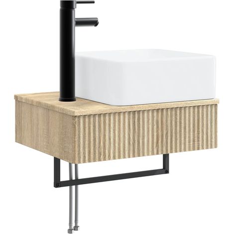 vidaXL Lavabo da Parete Rovere Sonoma 53 x 35 x 39 cm