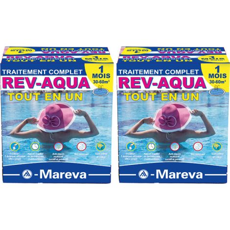 2er-Set Rev-Aqua MAREVA Komplettbehandlung für Pools von 30 bis 60 m3 - 2 Monate