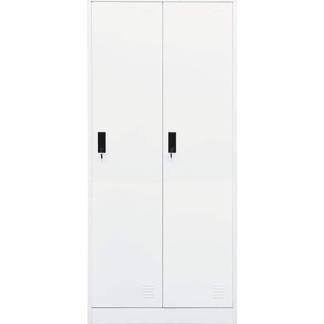 Maison Exclusive - Kleiderschrank Weiß 80x50x180 cm Stahl