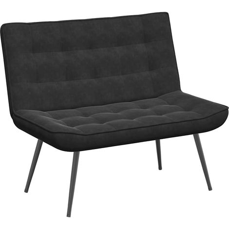 Banc d'entrée - Banc intérieur noir 110x74x84 cm velours fr9406 - Maison La Vie (1/5)