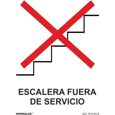 Señal Escalera Fuera de Servicio Con Tintas UV | 200 x 300 mm - ADHESIVOS DE VINILO (1/2)