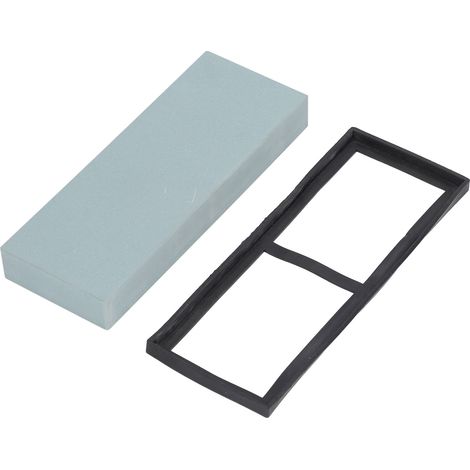 Pierre à aiguiser antidérapante, affûteur humide en carbure de silicium vert, grain 320, pour couteaux de cuisine, base non glissante, pierre de meulage professionnelle (1/5)