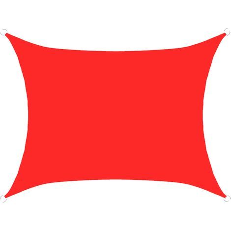 S-giant Wasserdichtes rechteckiges Sonnensegel, 98 % UV-wasserdicht, Außenhof, Terrasse, Garten, Parkplatz (rot, 3 x 4 m) (1/5)