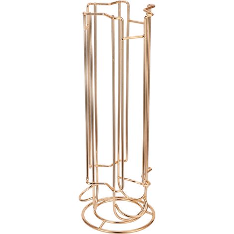 Porte-capsules de café en fil de fer, étagère de rangement pour 18 capsules, couleur or (1/5)
