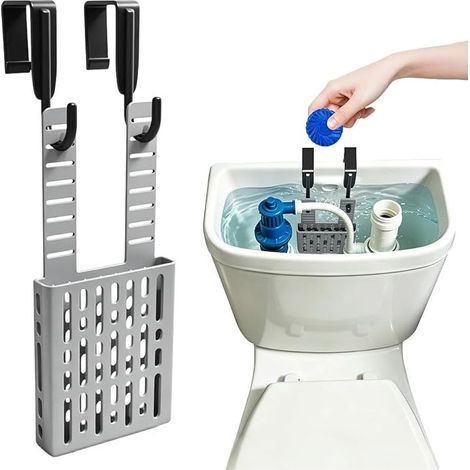 supports tablettes wc Panier Silicone Suspendu avec Crochet Antirouille