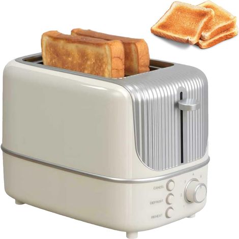 Grille-pain multifonction et appareil à sandwichs, machine petit-déjeuner automatique compacte, appareil électrique de cuisine polyvalent, blanc cassé (1/5)