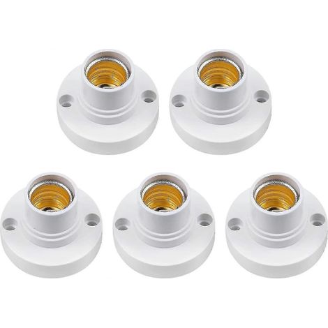 Lot de 5 douilles E14, douilles à vis Edison E14, socle de lampe de plafond en plastique, cadeau Raoliang (1/5)