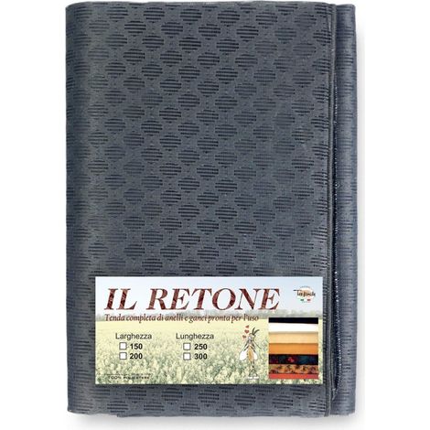 TENDA rete ZANZARIERA a ROMBO da esterno piombata in 8 misure diverse unito GRIGIO Cm. 150 x 250
