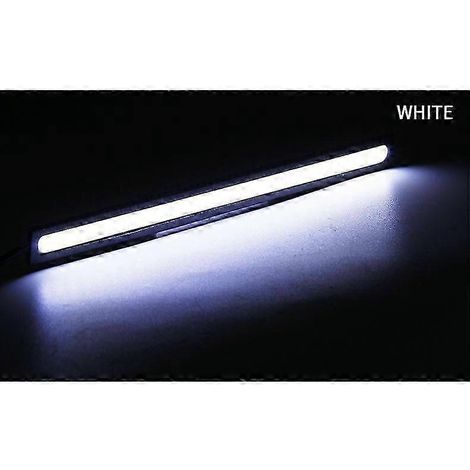 (Feux blancs) 2 barres lumineuses LED de 17 cm pour voiture, phares, feux arrière et feux de jour automatiques (DRL), couleur blanche. (1/5)