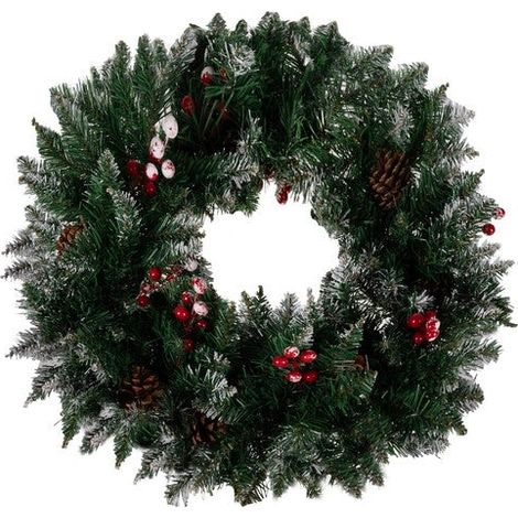 Ruhhy Corona di Natale Elegante Verde Modellabile 45 cm (1/5)