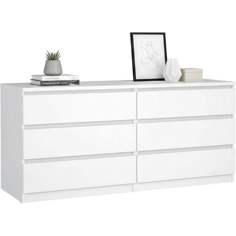 Dmora - Credenza Joyce, Buffet da soggiorno, Madia da salotto, Dispensa da cucina, 154x50 h68 cm, Bianco lucido