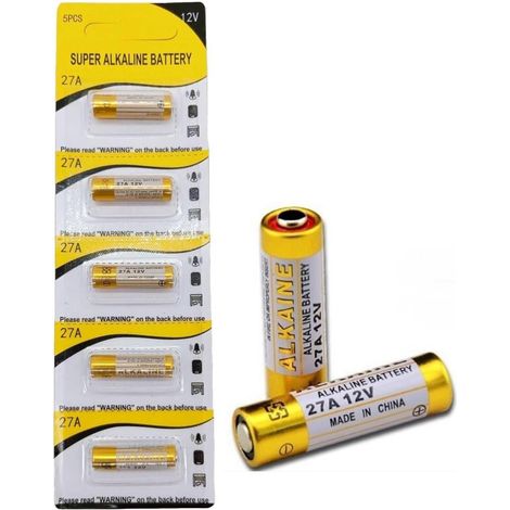 27A 12V Alkaline A27S L828 12Volts Battery 5PCS (1/5)
