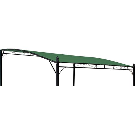 Ersatzdach für Anbaupavillon MANTOVA, PVC-beschichtet, dunkelgrün (1/2)
