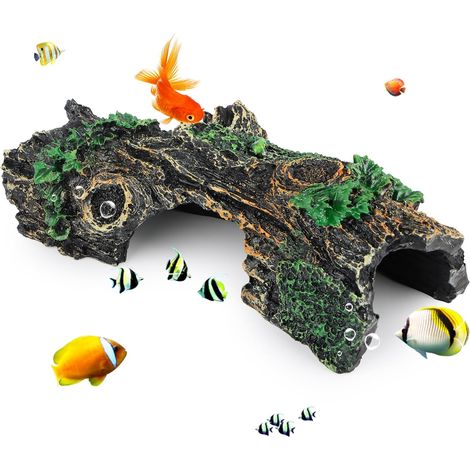 Décoration d'aquarium - Tronc d'arbre - En résine - Décoration d'aquarium - Grotte pour reptiles ou habitat de natation Betta (1/5)