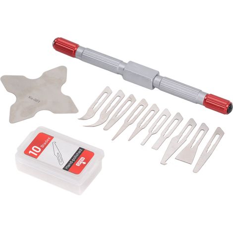 Präzisionsset für kreative Hobbys, professionelles Schneidwerkzeug mit 10 Klingen zum Kantenverkleben. (1/5)