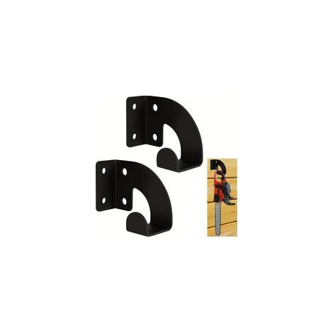 Lot de 2 Porte-Tronçonneuse - Support Mural Pour Tronçonneuse,Rangement Métallique Pour Outils D'Atelier Garage Et Jardin