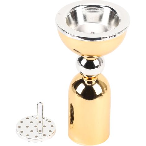 Räucherstäbchenhalter im orientalischen Stil, gold-silberfarben, aus Edelstahl, für Yoga und Meditation (1/5)