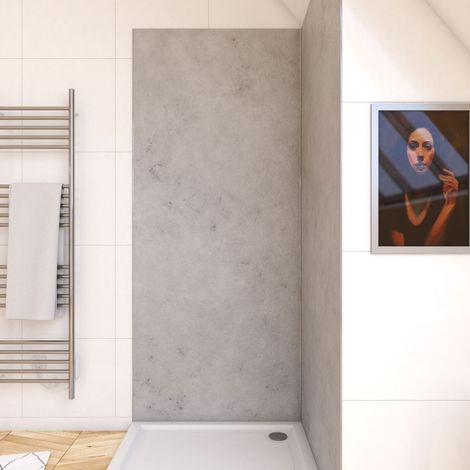 panneau mural pierre finition light grey 90 x 210 cm - stone'it light grey