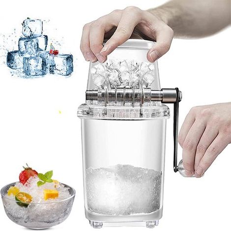 Trituradora de hielo，Contenedor de hielo de 1,2 litros，Trituradora de hielo manual，Molinillo de hielo，Máquina de cubitos de hielo (1/5)