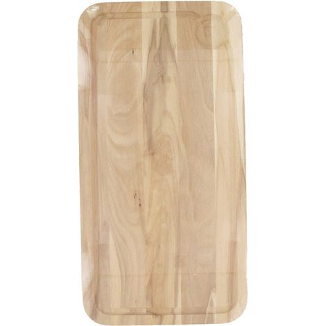 Fackelmann 3181050 - Tagliere rettangolare con scanalatura, tagliere in legno, tagliere, legno, 45 x 25 x 1,6 cm