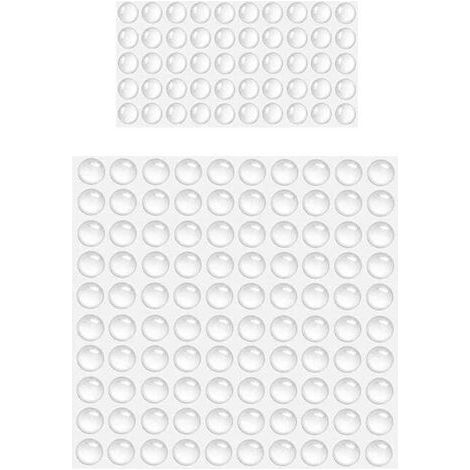 royaluxe-Tampons anti-collision porte 150 pièces – transparent en silicone auto-adhésif, amortisseur & butée de porte placard – insonorisant, adapté aux panneaux de verre & murs