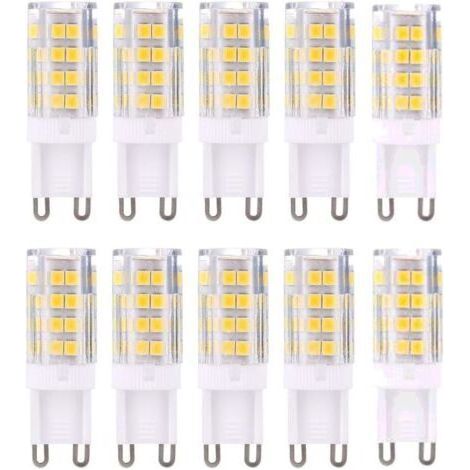 G9 LED Lampe Ampoules, Blanc Chaud 3000K 5W G9 LED Ampoule Lumiere équivalent aux ampoules halogènes de 40 W 420 lumens not dimmable, lot de 10 [Classe énergétique F]dengyank