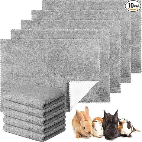 Panelee Blankets Small Animal Pet Blanket Sleep Mats Guinea Pig Cage Liner Reusable Pet Sleep Mat Pad Cover (Gray,18 x 24 Inches)