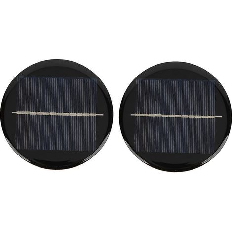 Panneau solaire rond 6V 80mm à haut rendement de conversion et bonne transmission de la lumière, composé de cellules solaires en polysilicium (20242 pièces). (1/5)