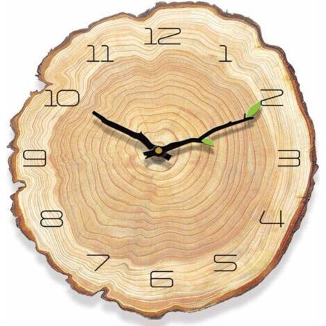 Horloge murale en bois vintage, horloge murale antique sans bruits de tic-tac, horloge murale vintage de style campagnard, horloge murale silencieuse Shabby pour petit salon (1/5)