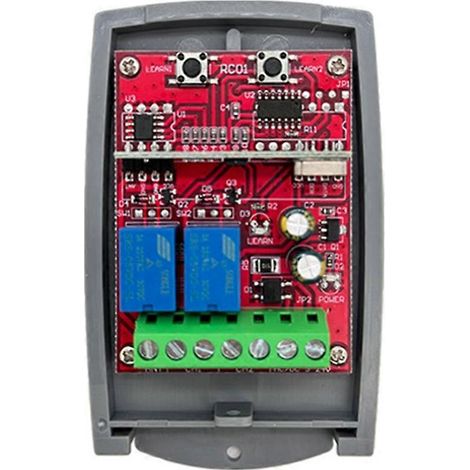 Contrôleur universel 2 canaux AC/DC 9V-24V pour télécommande de porte de garage sectionnelle électrique (1/5)
